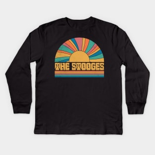 Graphic Stooges Name Distressed Birthday Vintage Style Kids Long Sleeve T-Shirt